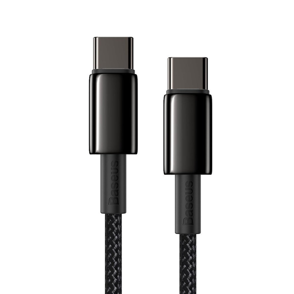 Cablu Date si Incarcare Baseus USB Type-C la USB Type-C, 1 m, 100 W, 5 A, CATWJ-01, Negru 2 Cablu Date si Incarcare Baseus USB Type-C la USB Type-C, 1 m, 100 W, 5 A, CATWJ-01, Negru - imagine 2