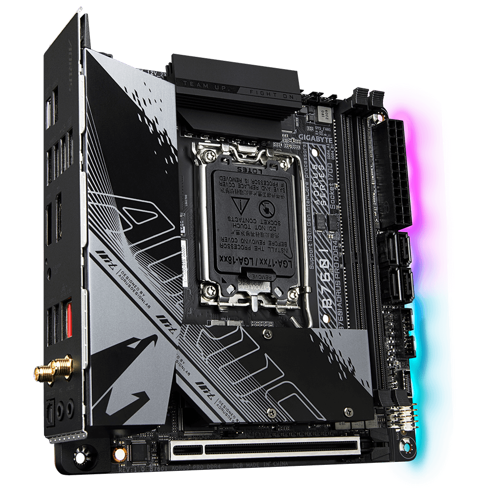 Placa de baza Gigabyte B760I AORUS PRO DDR4, Socket 1700 3 Placa de baza Gigabyte B760I AORUS PRO DDR4, Socket 1700 - imagine 3