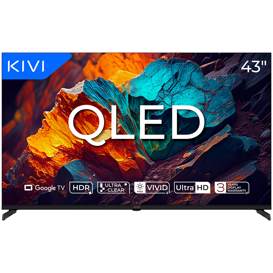 Televizor QLED Kivi 109 cm 43″ 43U720QB, Ultra Hd 4K, Smart TV, WIFi, CI
