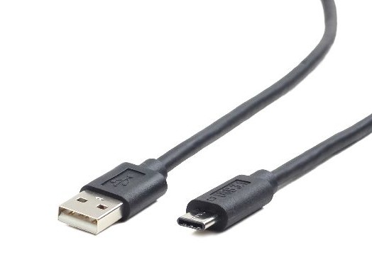 Cablu alimentare si date Gembird, USB 2.0 (T) la USB 2.0 Type-C (T), 1m, Negru, CCP-USB2-AMCM-1M