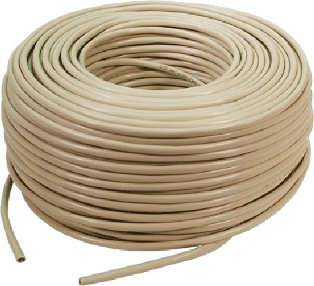Cablu FTP Logilink, cat. 5E, 4×2 AWG 24/1, CCA, ecranat, PVC, solid, 305m, Gri