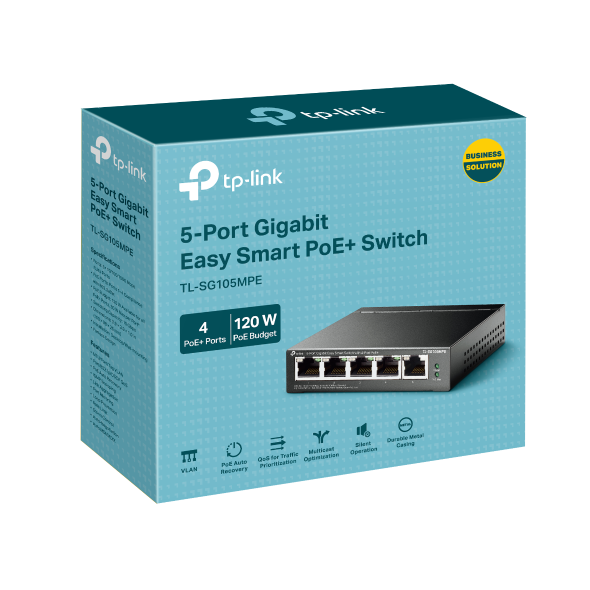 Switch TP-LINK TL-SG105MPE, 5x1000Mbps(4xPOE+), Easy Smart, Negru 3 Switch TP-LINK TL-SG105MPE, 5x1000Mbps(4xPOE+), Easy Smart, Negru - imagine 3