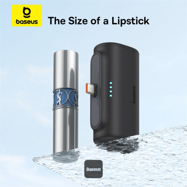 Powerbank Baseus, 5000mAh, 20 W, USB-C, negru, 80x40,2x25,6mm 4 Powerbank Baseus, 5000mAh, 20 W, USB-C, negru, 80x40,2x25,6mm - imagine 4