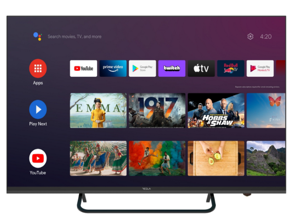 Televizor Tesla LED 65E635SUS, 165 cm, Smart Android, 4K Ultra HD, Clasa F