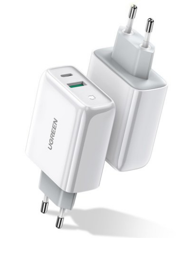 INCARCATOR retea Ugreen, „CD170” Quick Charge 36W, USB x 1,  USB Type-C x 1, 5V/3.4A max, alb „60468” (timbru verde 0.18 lei) – 6957303864683
