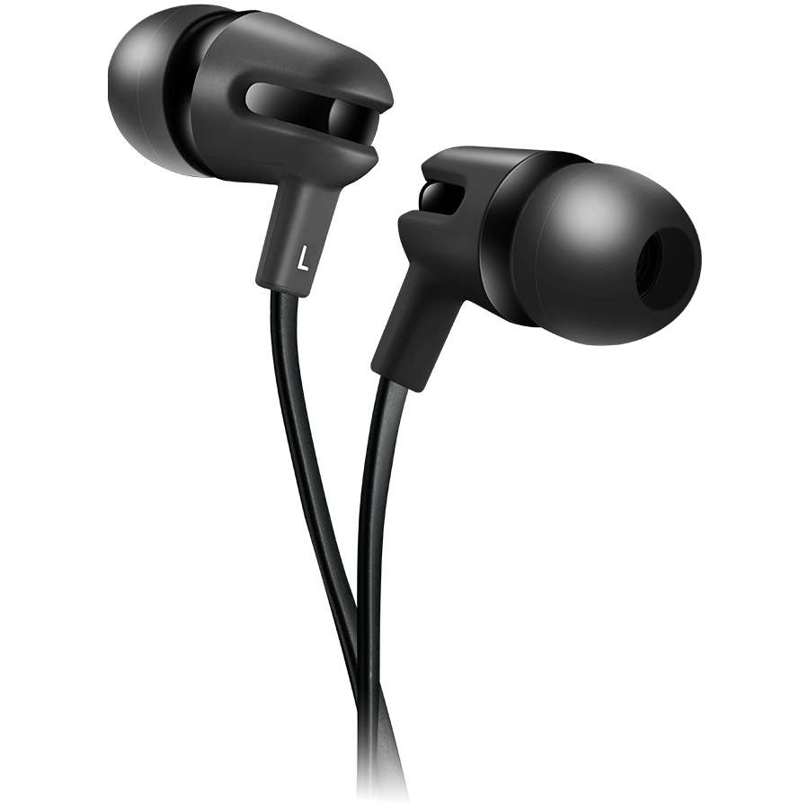 Casti cu fir in-ear, Canyon, CNS-CEP4B, cu microfon, Negru