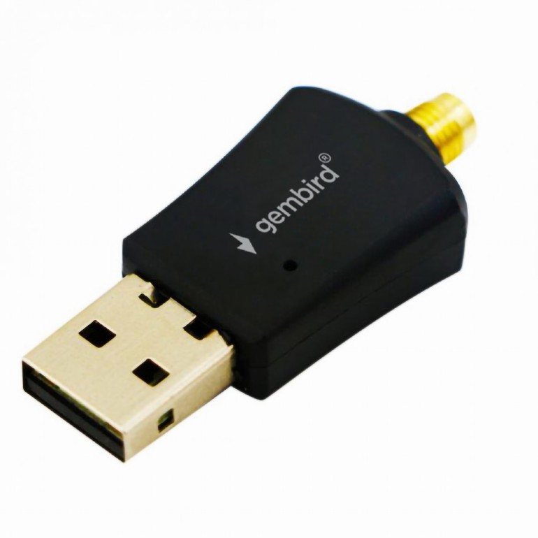 Adaptor retea Gembird WNP-UA300P-02, externa, USB 2.0, suporta pana la 802.11n 300 Mbps, antena detasabila