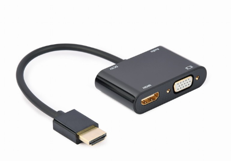 Cablu, Gembird, A-HDMIM-HDMIFVGAF HDMI tata la HDMI mama + VGA mama + cablu adaptor audio Negru A-HDMIM-HDMIFVGAF-01 2 Cablu, Gembird, A-HDMIM-HDMIFVGAF HDMI tata la HDMI mama + VGA mama + cablu adaptor audio Negru A-HDMIM-HDMIFVGAF-01 - imagine 2