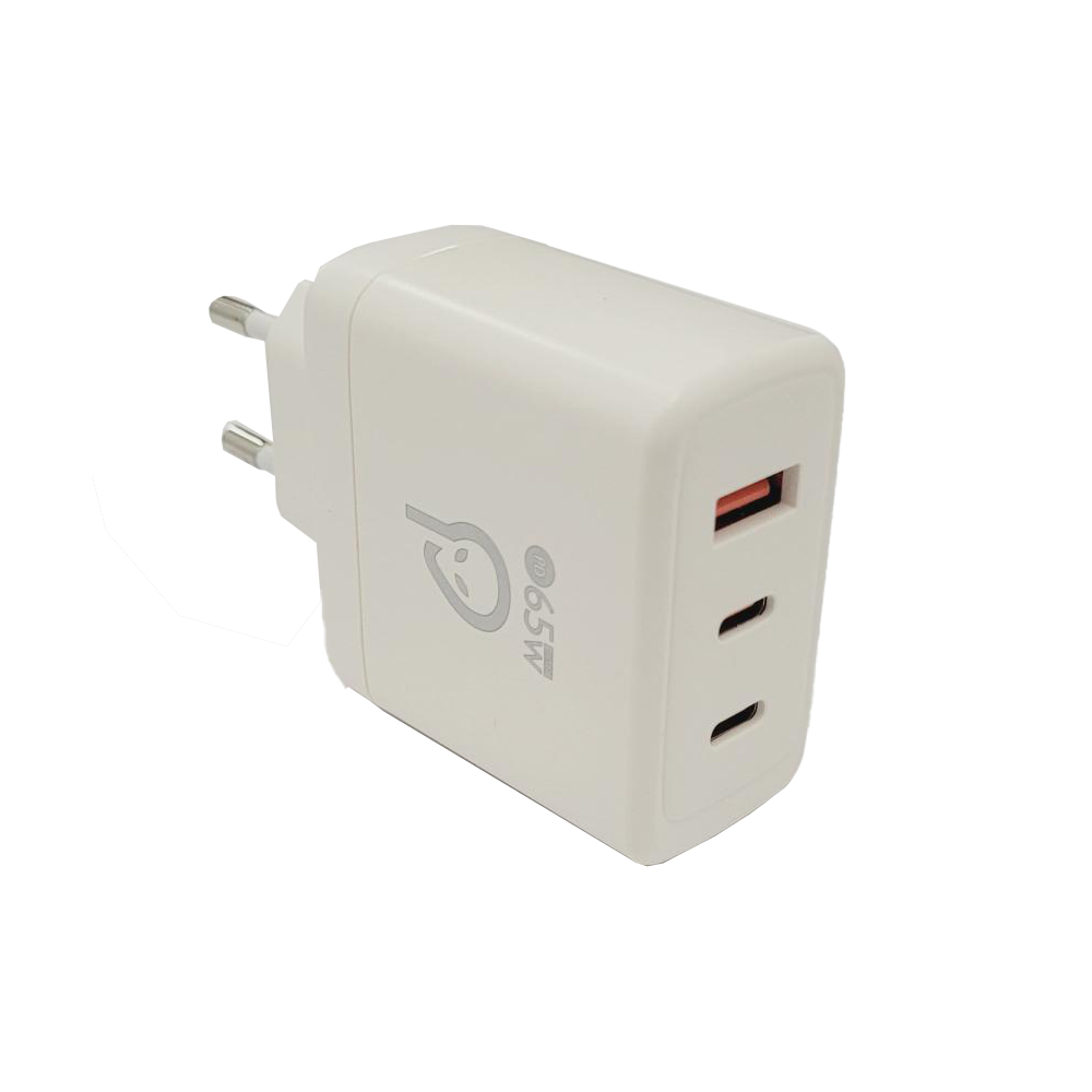 Incarcator reteaua Spacer, 2 x USB Type-C, 1 x USB, 65W, 220V