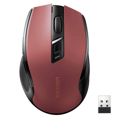 Mouse fara fir, Ugreen, MU006, 2.4 GHz, Bluetooth 5.0, Rosu