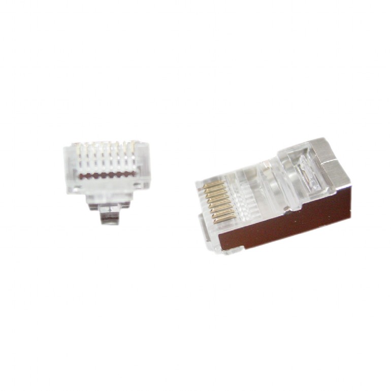 Set 100 mufe RJ-45 Gembird pentru cablu FTP LC-PTF-01/100, Cat5e, ecranat, plastic cu metal
