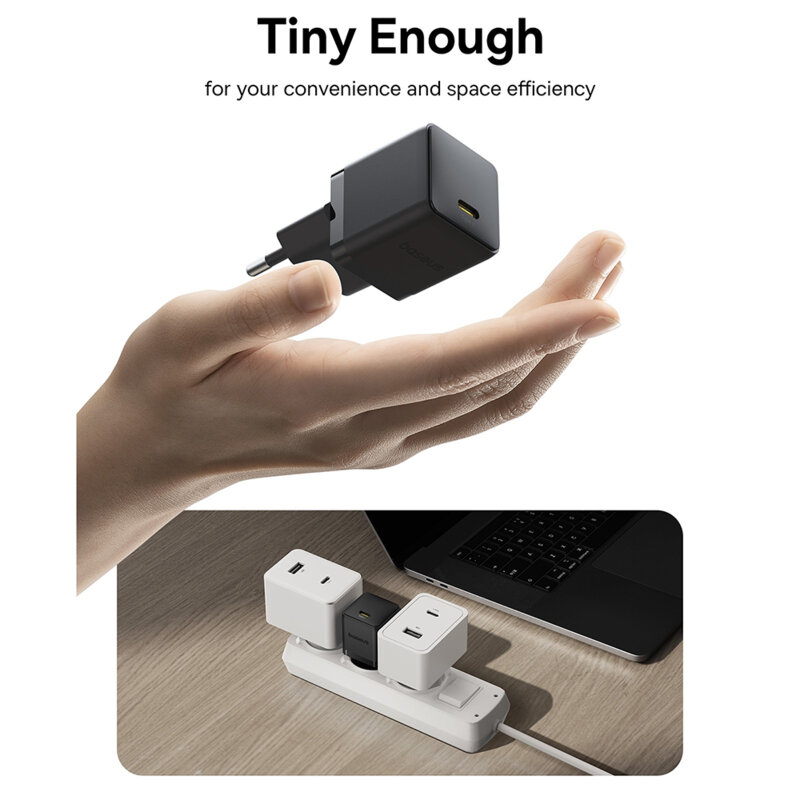 Incarcator EU 30W Type-C Baseus Palm, Fast Charging, Cluster Black, 31x31x54.55mm 5 Incarcator EU 30W Type-C Baseus Palm, Fast Charging, Cluster Black, 31x31x54.55mm - imagine 5