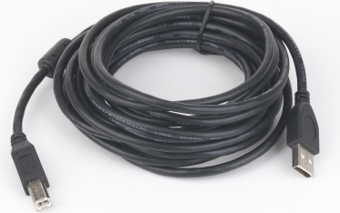 Cablu USB Gembird pentru imprimanta, USB-A 2.0 la USB-B 2.0, 3m, conectori auriti, Negru, CCP-USB2-AMBM-10