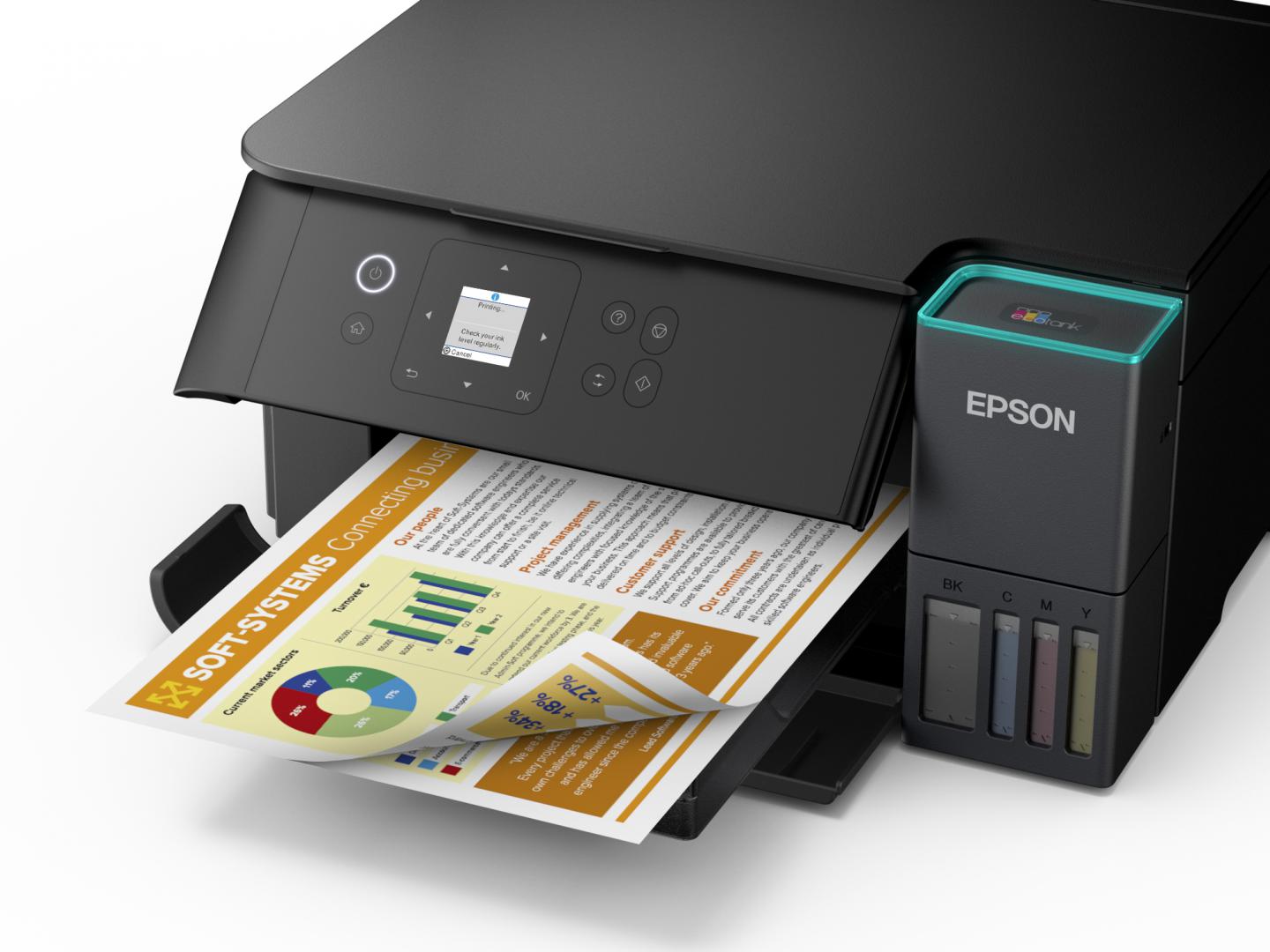 Multifunctional inkjet color CISS Epson EcoTank L4360, A4, Duplex, Wi-Fi, 4800x1200dpi, negru 3 Multifunctional inkjet color CISS Epson EcoTank L4360, A4, Duplex, Wi-Fi, 4800x1200dpi, negru - imagine 3