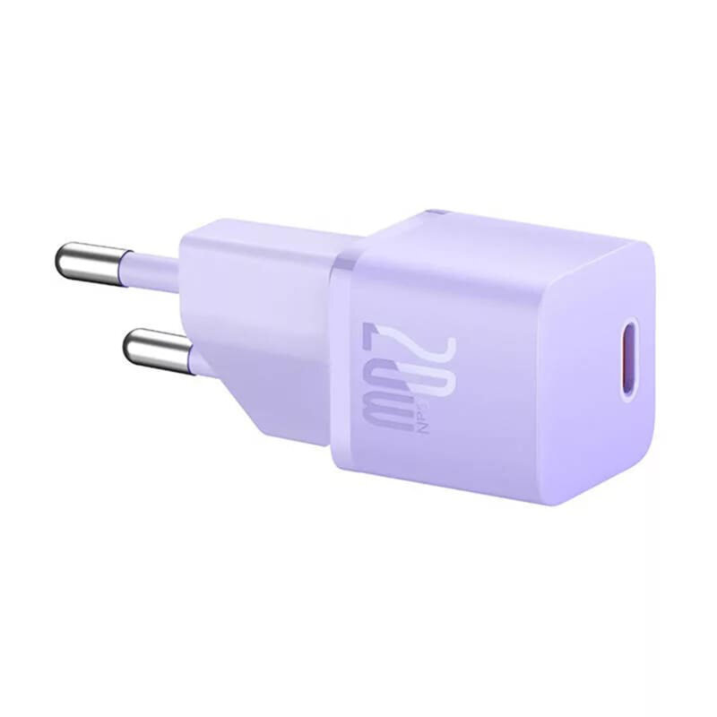 INCARCATOR retea Baseus Mini, GaN5 Fast Charger 20W, 1 x USB Type-C, violet "CCGN050105" (timbru verde 0.18 lei) - 6932172625344 2 INCARCATOR retea Baseus Mini, GaN5 Fast Charger 20W, 1 x USB Type-C, violet "CCGN050105" (timbru verde 0.18 lei) - 6932172625344 - imagine 2
