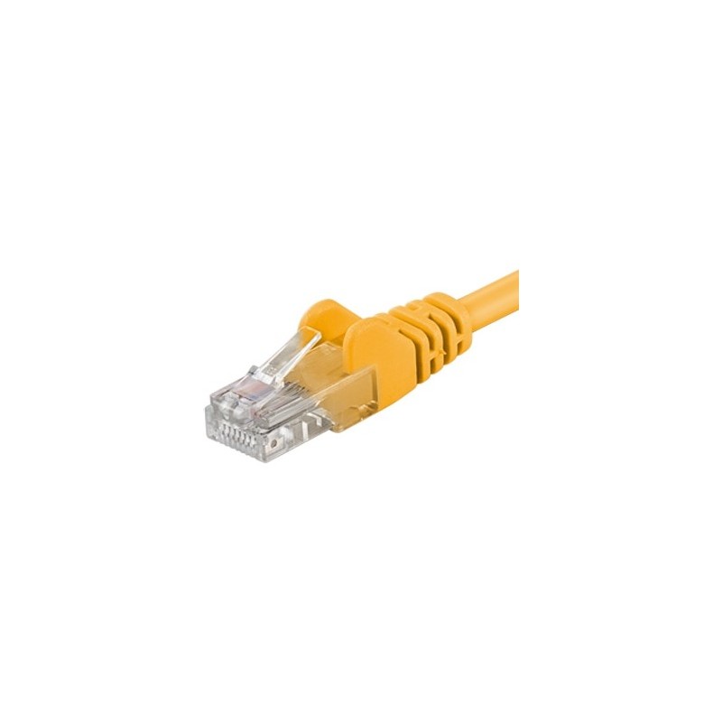 Cablu Patchcord UTP RJ45-RJ45 Cat.5e 15m, galben, cupru integral, 26AWG 1 Cablu Patchcord UTP RJ45-RJ45 Cat.5e 15m, galben, cupru integral, 26AWG