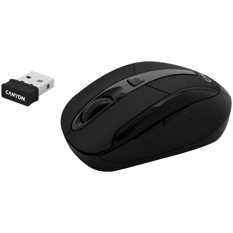 Mouse Wireless Canyon CNR-MSOW06B, 1600 DPI, USB, Negru 4 Mouse Wireless Canyon CNR-MSOW06B, 1600 DPI, USB, Negru - imagine 4