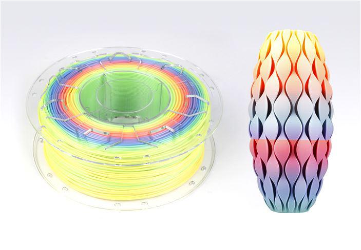 Filament Creality 1.75 mm PLA - Silk Rainbow Fire (rosu-portocaliu) 800g 3 Filament Creality 1.75 mm PLA - Silk Rainbow Fire (rosu-portocaliu) 800g - imagine 3