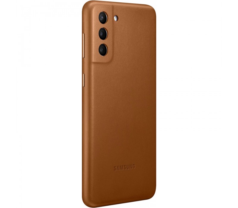 Husa de protectie Samsung Leather Cover pentru Galaxy S21 Plus, Brown 3 Husa de protectie Samsung Leather Cover pentru Galaxy S21 Plus, Brown - imagine 3