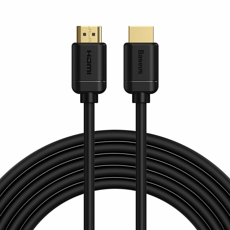 Cablu HDMI 2.0, Baseus CAKGQ-A01, 4K 60Hz, 3D, HDR, 18 Gbps, 5 m, Negru