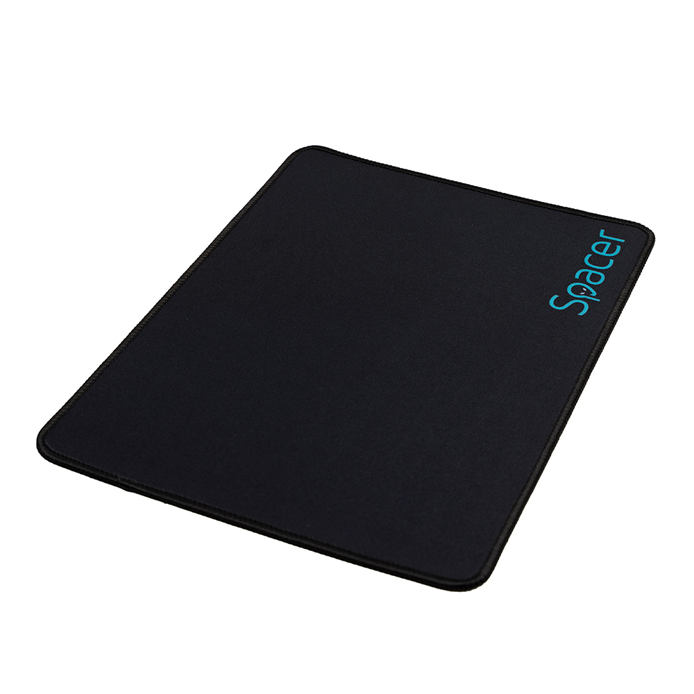 Mousepad gaming, Spacer, cauciuc si material textil, cusaturi anti-rupere, 450 x 400 x 3 mm, negru