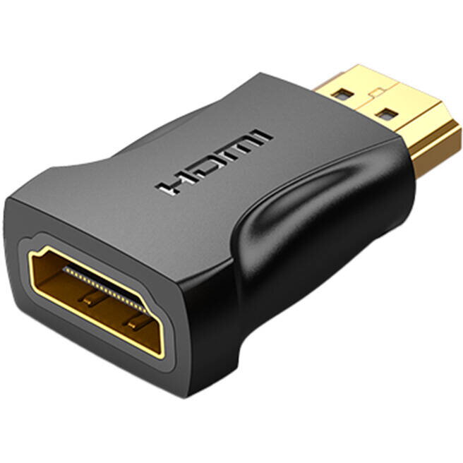 Adaptor video Vention, HDMI(T) la HDMI(M), rezolutie maxima 4K la 60Hz, invelis PVC, negru