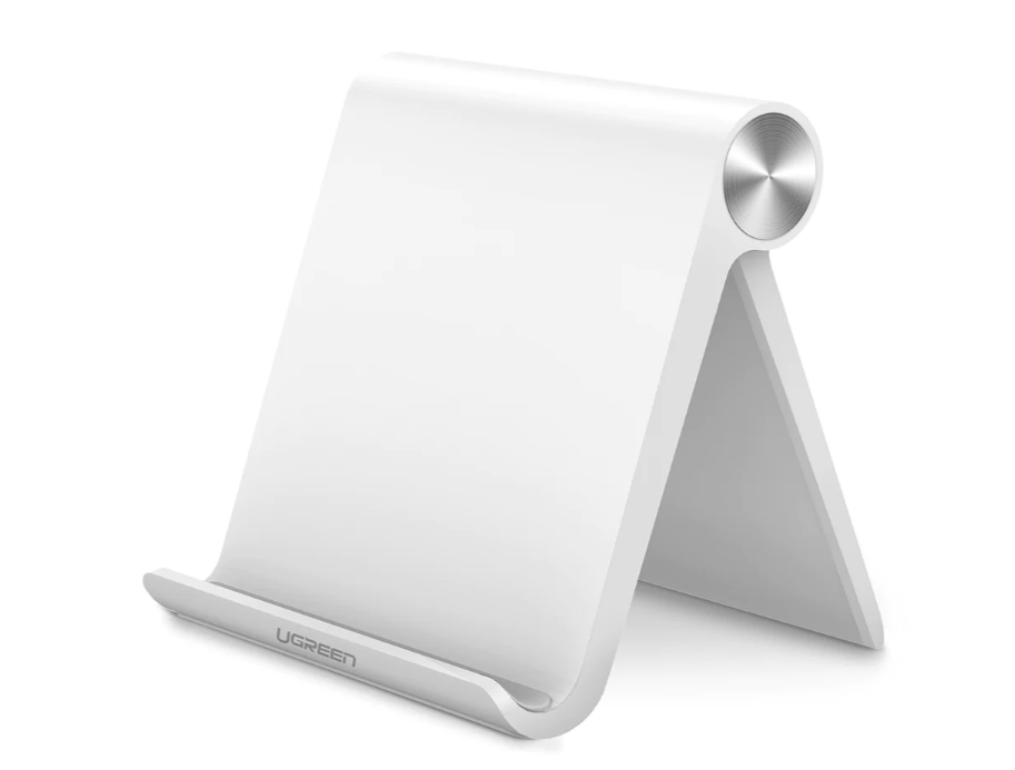 Suport telefon/Tableta Ugreen, LP106 pt. SmartPhone sau Tableta, fixare pe birou, universal cu unghi reglabil, alb