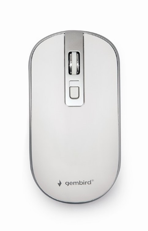 Mouse wireless Gembird, 1600 dpi, Alb / Argintiu, MUSW-4B-06-WS