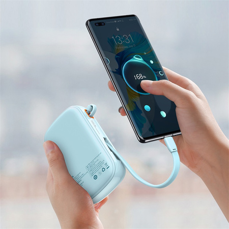 Power bank Baseus, 20000mAh, 22.5W, 2 x USB Type-C output/input, 1 x Lightning, 1 x USB, include cablu USB la USB Type-C 30cm, albastru 3 Power bank Baseus, 20000mAh, 22.5W, 2 x USB Type-C output/input, 1 x Lightning, 1 x USB, include cablu USB la USB Type-C 30cm, albastru - imagine 3
