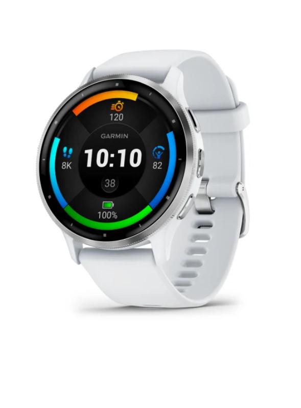 Smartwatch Garmin Venu 3, GPS, Wi-Fi, curea silicon, 45mm, Silver/Whitestone 5 Smartwatch Garmin Venu 3, GPS, Wi-Fi, curea silicon, 45mm, Silver/Whitestone - imagine 5
