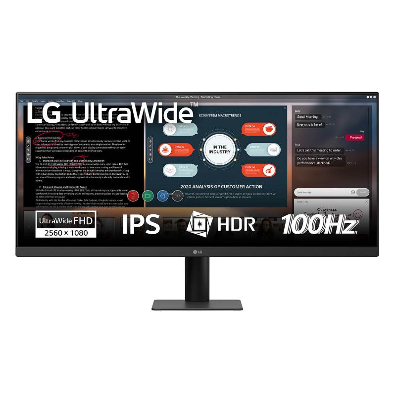 Monitor IPS LED LG 29″ 29U511A-B, WFHD (2560 x 1080), HDMI, DisplayPort, 100 Hz, 5 ms (Negru)