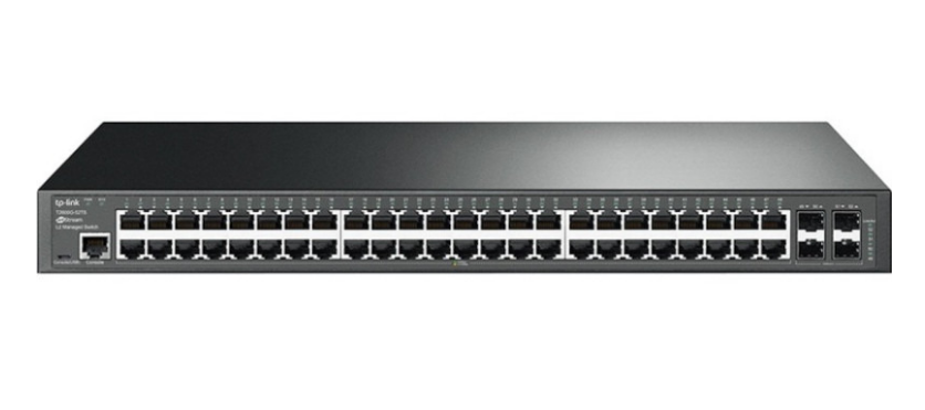 Switch TP-Link JetStream 48 porturi gigabit L2 controlabil, interfata TL-SG3452P: 48× Porturi RJ45 10/100
