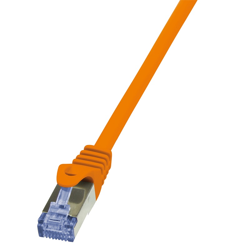Cablu S/FTP LOGILINK Cat6a, LSZH, cupru, 1 m, portocaliu, AWG26, dublu ecranat CQ3038S