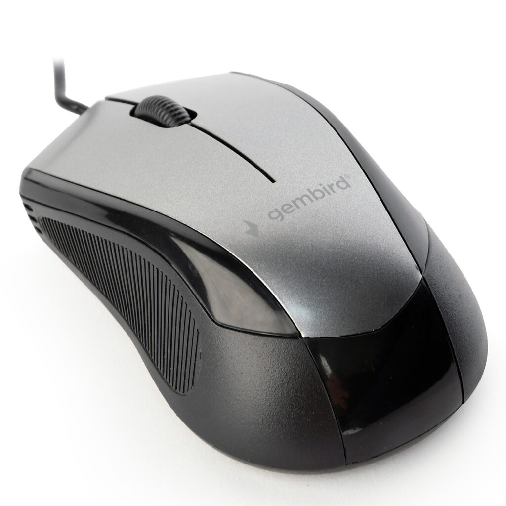 Mouse optic Gembird MUS-6B-01-BG, 1600 DPI, Negru/Gri