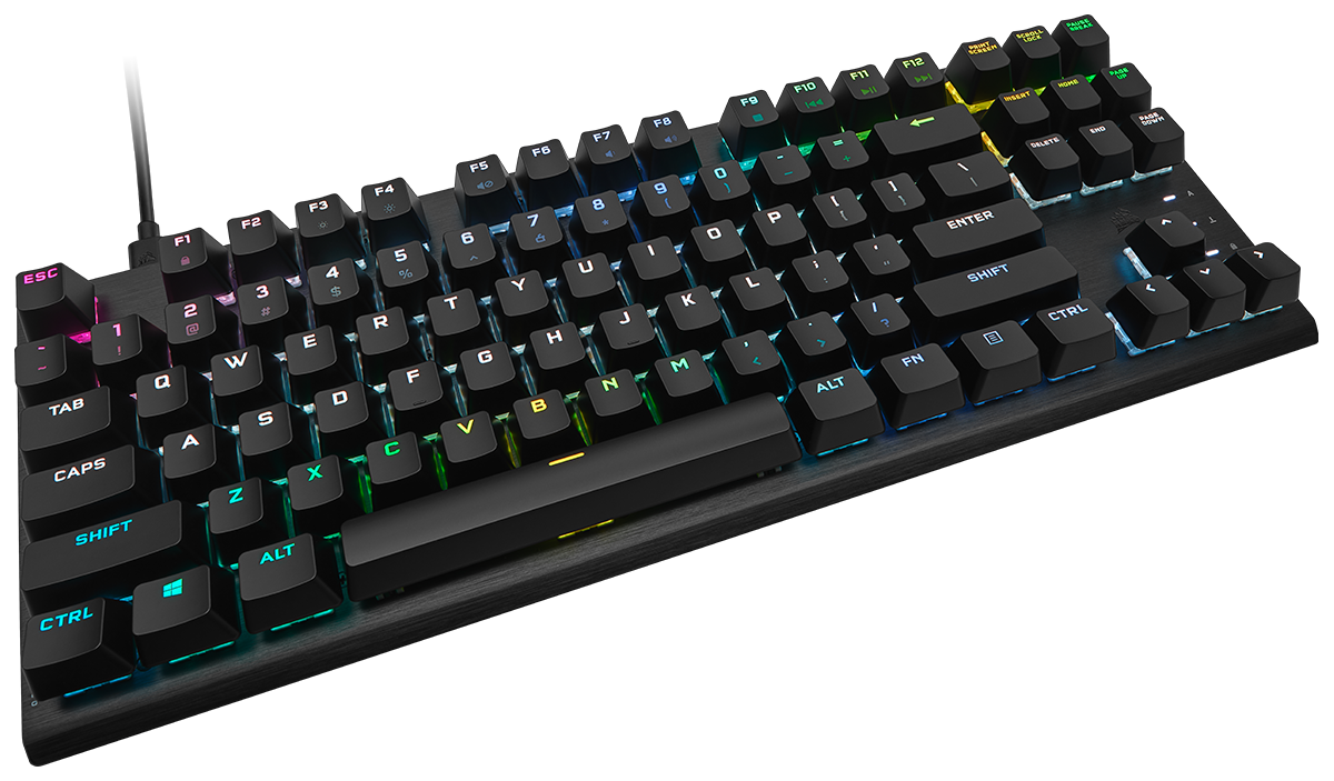 Tastatura gaming mecanica Corsair K60 RGB TKL, switch Corsair OPX optic, PBT Doubleshot Keycaps, 8000Hz Pooling rate, cablu USB Detasabil, Negru 4 Tastatura gaming mecanica Corsair K60 RGB TKL, switch Corsair OPX optic, PBT Doubleshot Keycaps, 8000Hz Pooling rate, cablu USB Detasabil, Negru - imagine 4