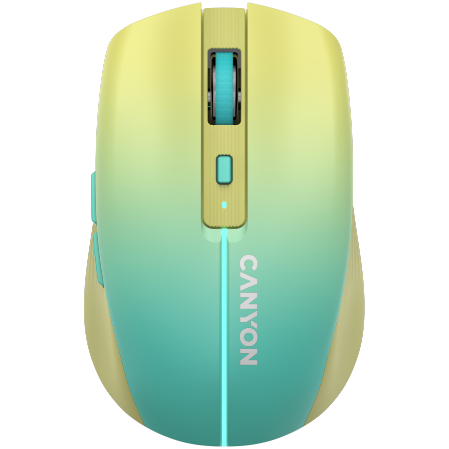 Mouse wireless Canyon MW-44, reincarcabil, Galben-Albastru