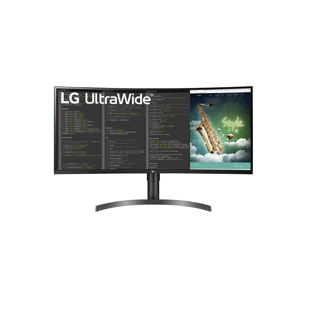 Monitor curbat LED VA LG 35″, UW-QHD, Display Port, 100Hz, FreeSync, Negru