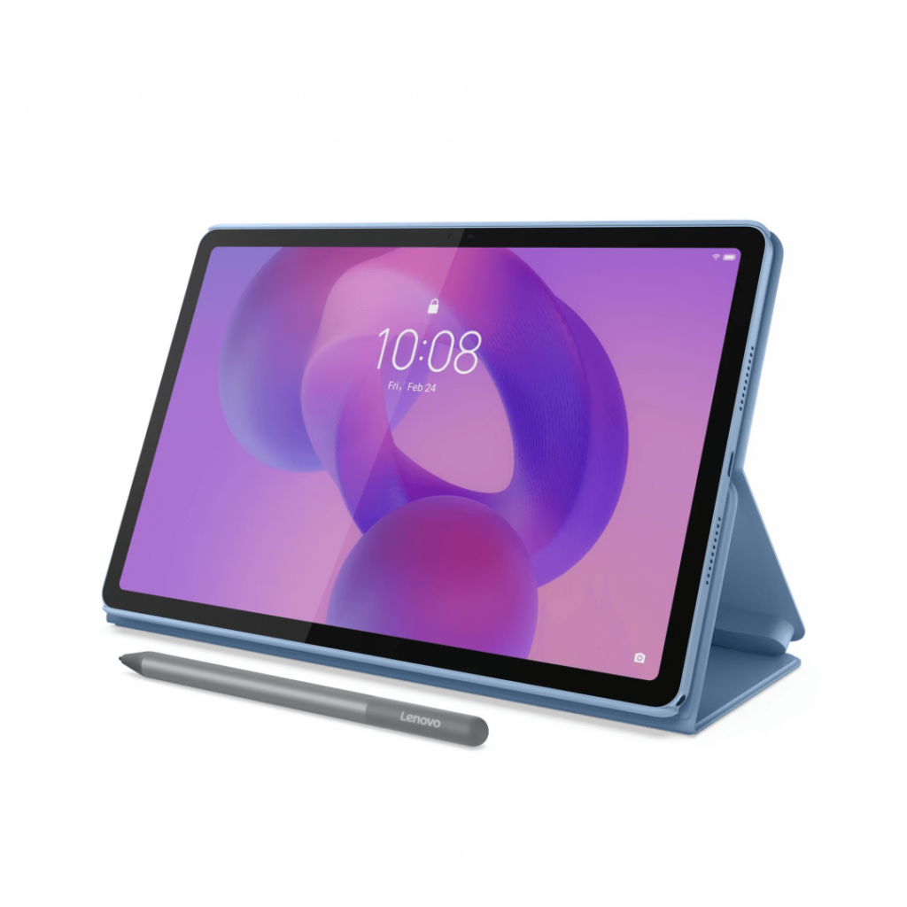 Tableta Lenovo Idea Tab TB336ZU, Procesor MediaTek Dimensity 6300, Ecran IPS 2.5K 11″, 8GB RAM, 256GB Flash, 8MP, Wi-Fi, Bluetooth, 5G, Android + Lenovo® Tab Pen si Folio Case Albastru