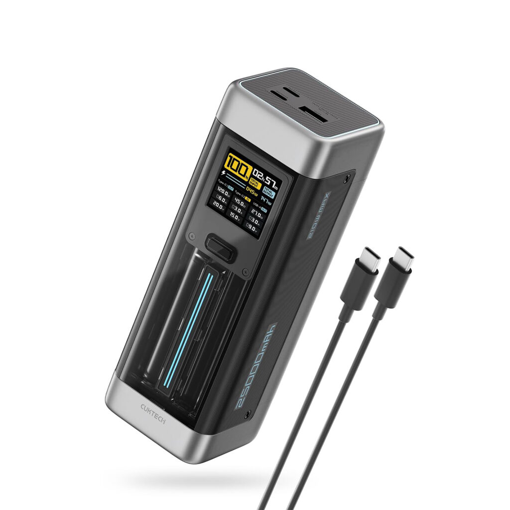 Power bank, 2C1A, 25000mAh, PD 3.1, 210W, 1 x USB, 2 x USB Type-C, digital display pt. status baterie, negru