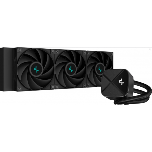 Cooler DeepCool LS720S Zero Dark, 360mm, cu lichid, skt. Intel/ AMD, iluminare alb