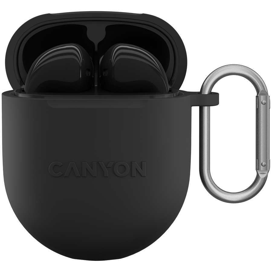 Casti wireless, Canyon, Bluetooth 5.3, Negru
