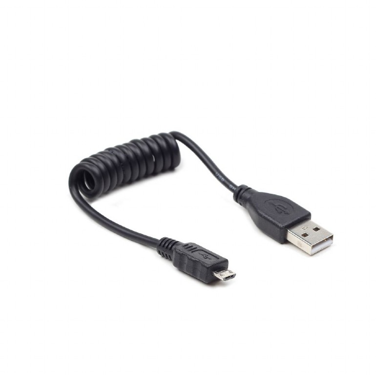 Cablu alimentare si date Gembird, USB 2.0 (T) la Micro-USB 2.0 (T), 0.6m, conectori auriti, Negru, CC-mUSB2C-AMBM-0.6M