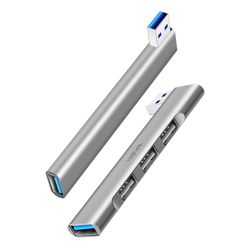 HUB extern, LOGILINK, USB-A 3.0 x 1 + USB-A 2.0 x 3, aluminiu, gri 2 HUB extern, LOGILINK, USB-A 3.0 x 1 + USB-A 2.0 x 3, aluminiu, gri - imagine 2