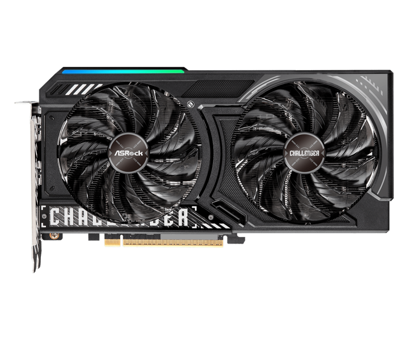 Placă video ASRock RX9060 XT Challenger 8GB OC Radeon™ RX9060XT CL 8GO AMD, Seria R9, PCIE, 8GB, GDDR6, 128bit, GPU:3290MHz, RAM:20000MHz, Răcire activă, 1xHDMI, 2xDisplayPort, RGB, Gamer