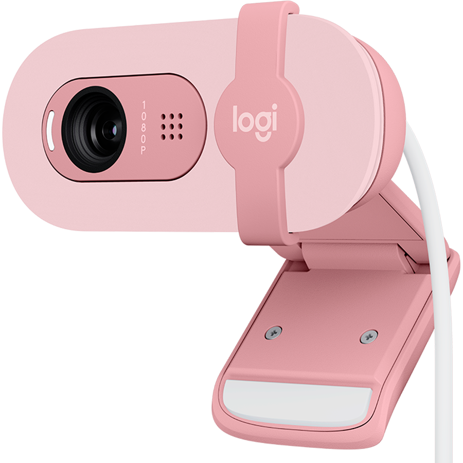 Camera Web Logitech Brio 100, Full HD, Rose 3 Camera Web Logitech Brio 100, Full HD, Rose - imagine 3