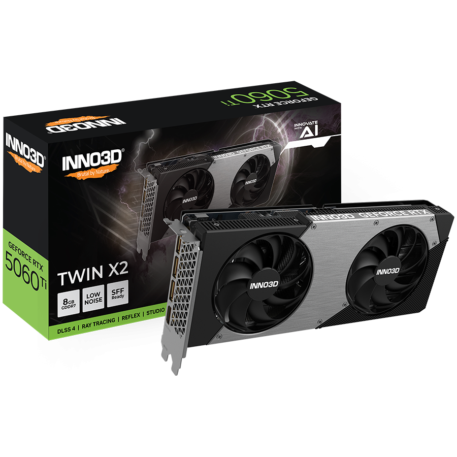 Placa video INNO3D GeForce RTX 5060 Ti TWIN X2 OC 8GB GDDR7 128-bit