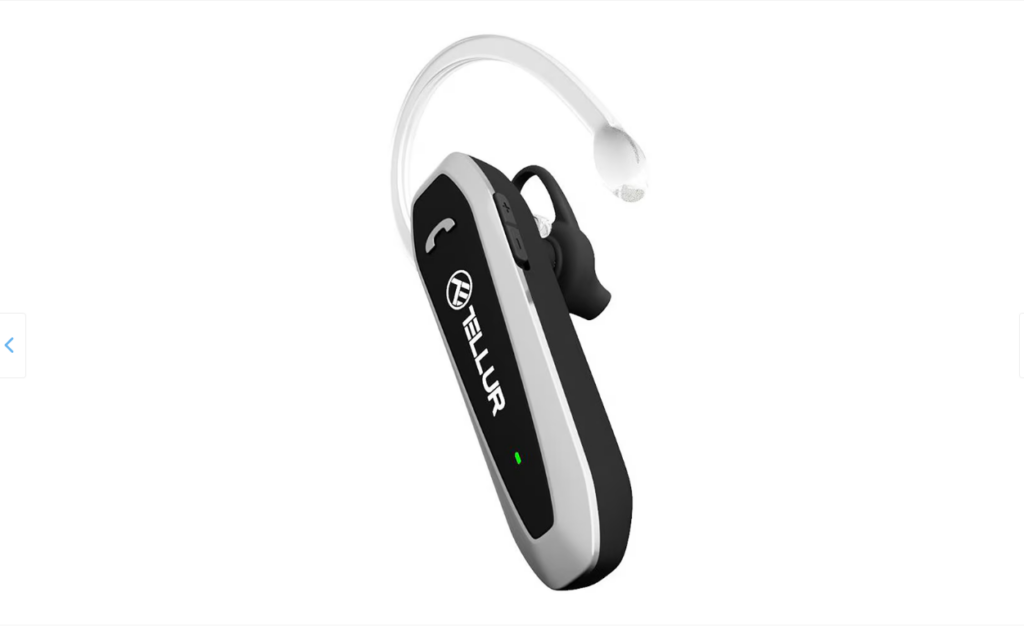 Casca Bluetooth Tellur Vox 100, pana la 22 ore timp de vorbire, conectare simultana la 2 dispozitive, compatibila IOS/Android, microfon omnidirectional cu functie de reducere a zgomotului, Negru