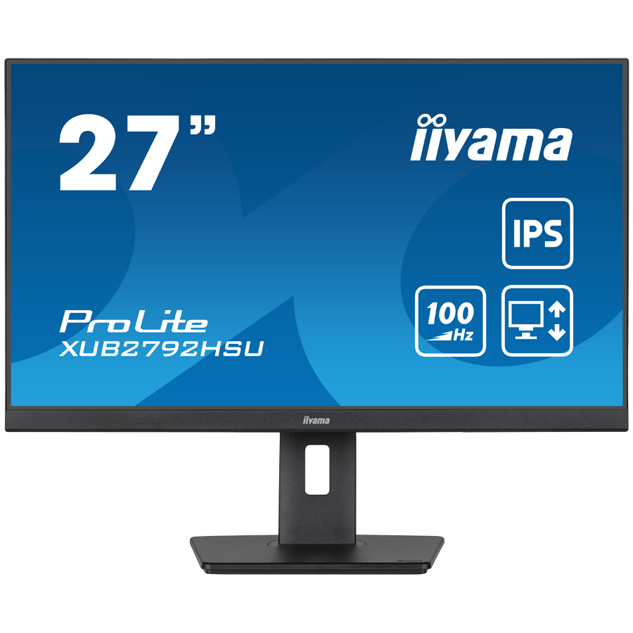 Monitor LED IPS iiyama ProLite XUB2792HSU-B6 27″ Full HD, 100Hz, 0,4ms, HDMI, DisplayPort, HUB USB 4×3.2, HAS (150mm) + Pivot, Flicker-free + Blue light
