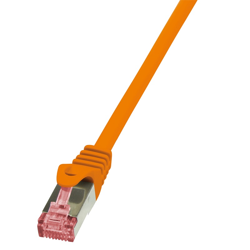 Cablu S/FTP LOGILINK Cat6, LSZH, cupru, 1 m, portocaliu, AWG27, dublu ecranat CQ2038S