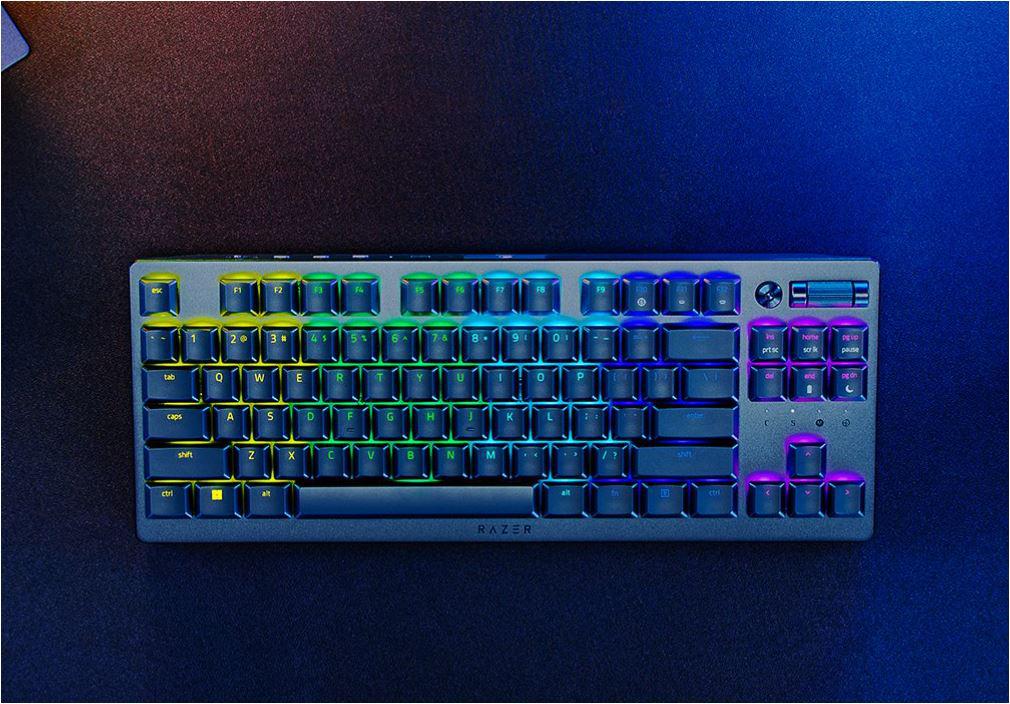Tastatura gaming wireless Razer DeathStalker V2 Pro Tenkeyless, RGB LED, Bluetooth/Wireless/Type-C, negru